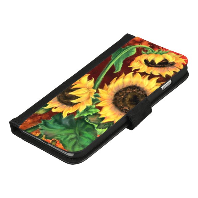 Sunflowers iPhone Wallet Case (Bottom)