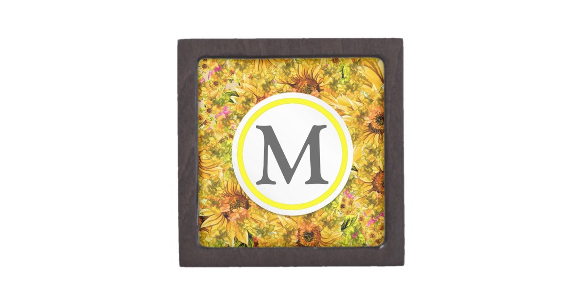 Sunflowers Jewelry Box Zazzle