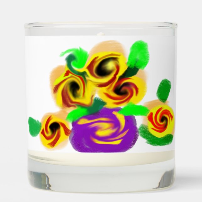 Sunflowers joy scented candle (Front)