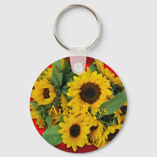 Sunflowers key chain