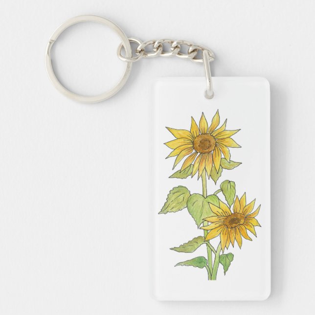Sunflowers keychain (Front)