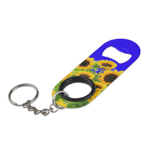 Sunflowers Keychain Bottle Opener