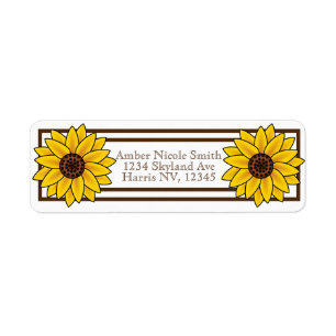 Sunflowers Label
