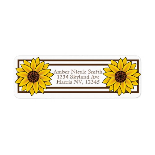 Sunflowers Label