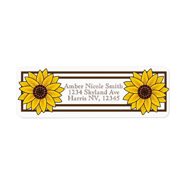 Sunflowers Label (Front)