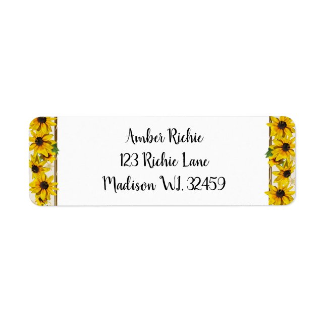 Sunflowers Label (Front)