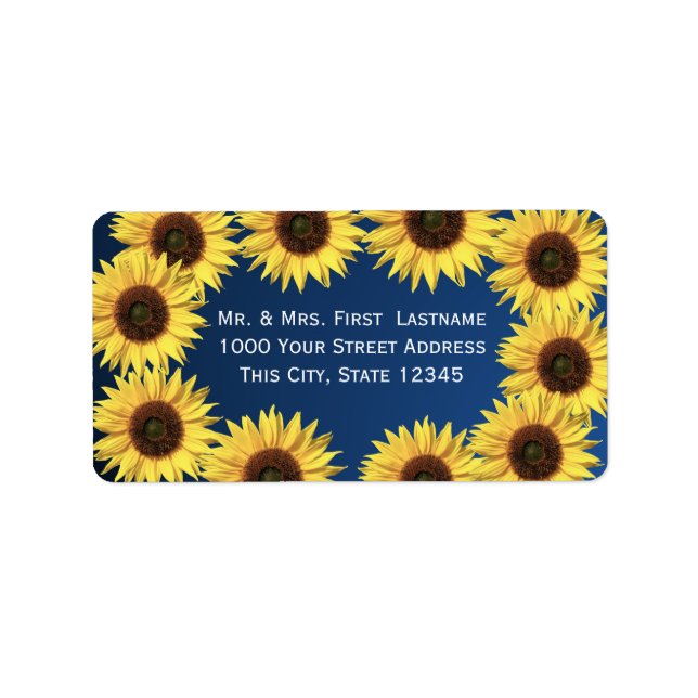 Sunflowers Label (Front)
