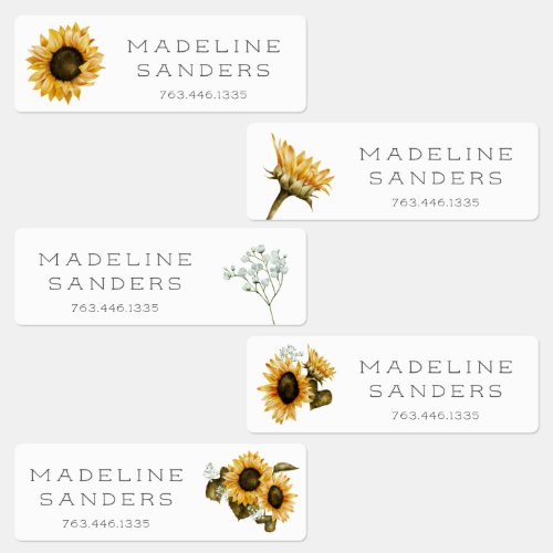 Sunflowers Labels