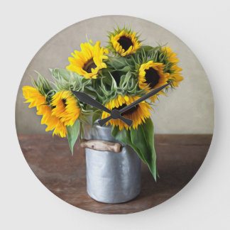 Sunflowers Large Clock