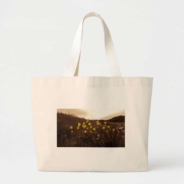 Sunflowers Large Tote Bag (Front)
