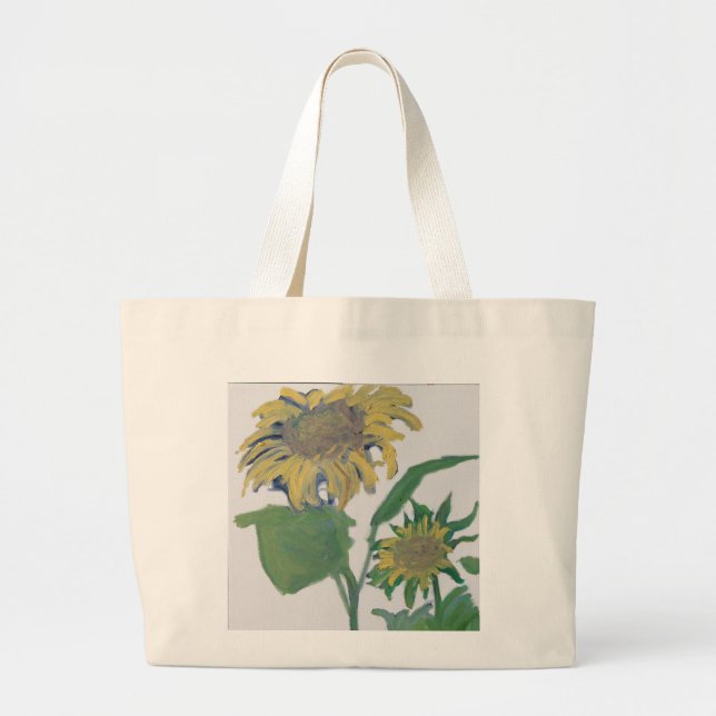 Sunflowers Large Tote Bag (Front)