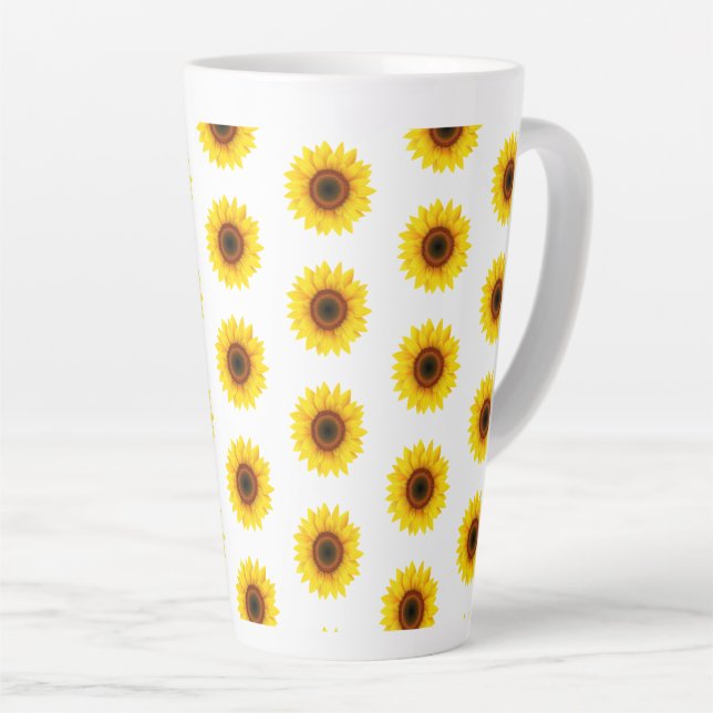 Sunflowers Latte Mug (Right Angle)
