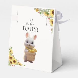 Sunflowers Lemon Citrus Rabbit Summer Baby Shower Favor Boxes