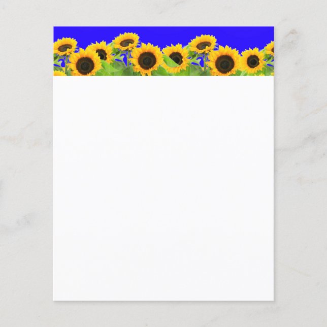 Sunflowers Letterhead (Front)