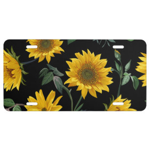 Sunflowers License Plate