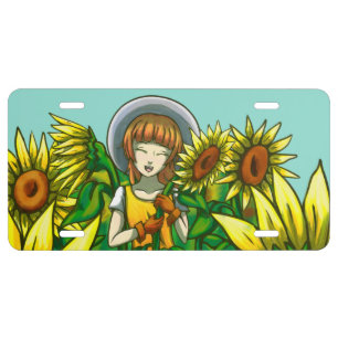 Sunflowers License Plate
