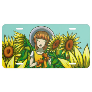 Sunflowers License Plate