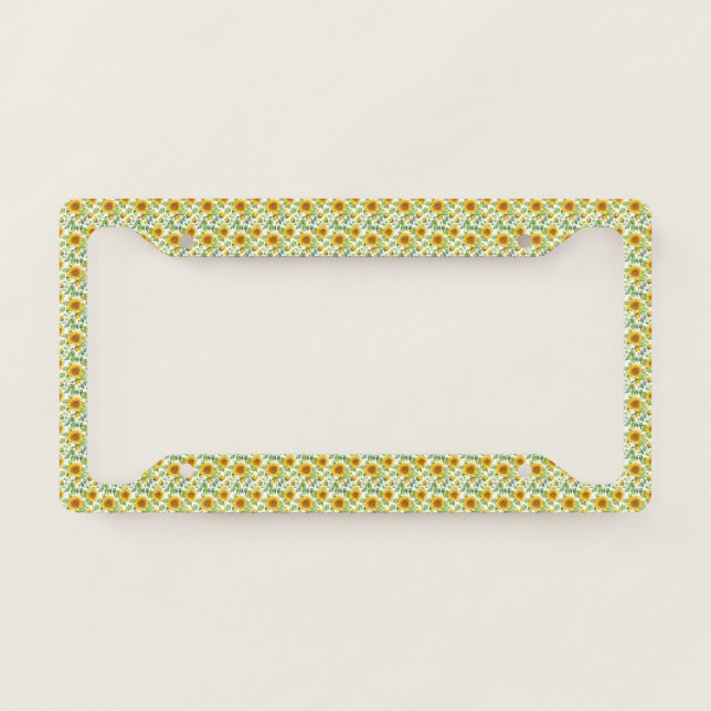 Sunflowers License Plate Frame (Front)