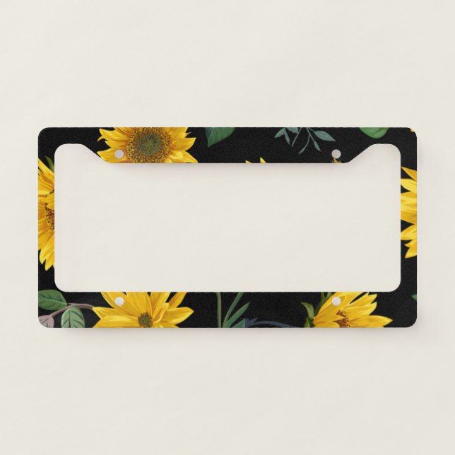 Sunflowers License Plate Frame (Front)