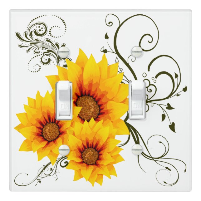 Sunflowers Light Switch Cover (In Situ)