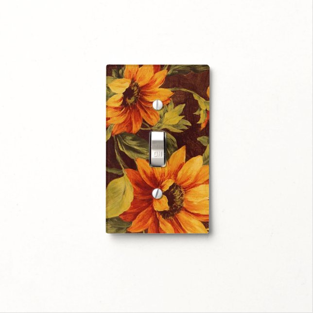 Sunflowers Light Switch Cover (In Situ)