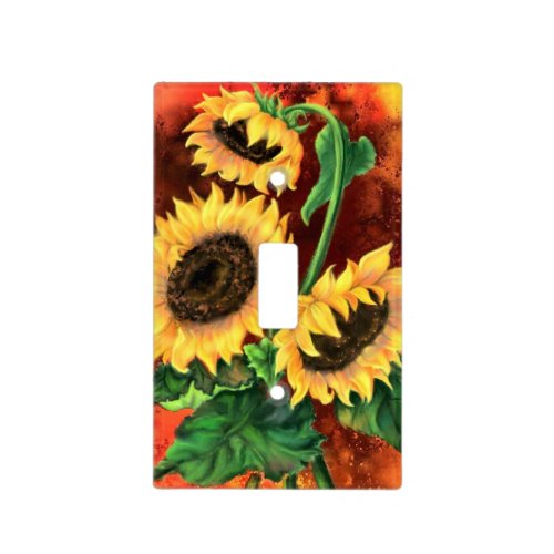 Sunflowers Light Switch Cover _ Painting