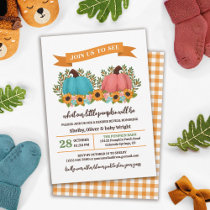 Sunflowers Little Pumpkin Fall Gender Reveal Invitation