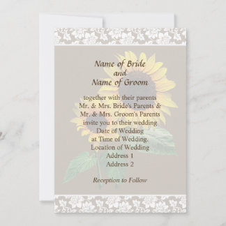 Sunflower's Love Wedding Invitation Set