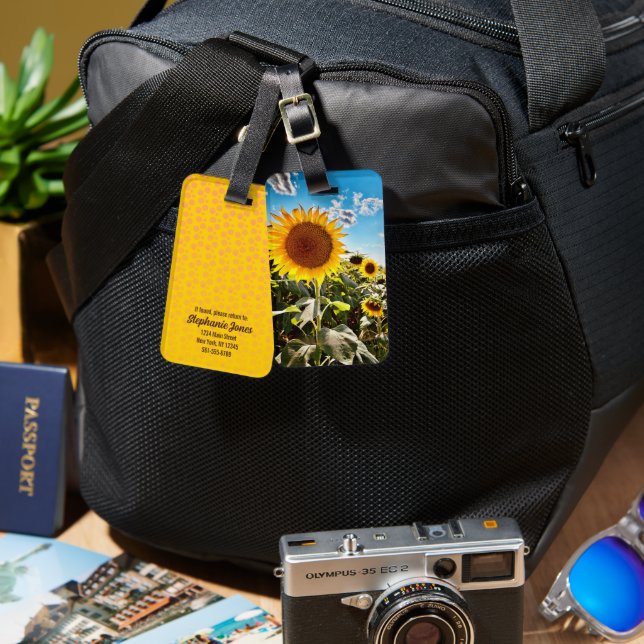 Sunflowers Luggage Tag (Front & Back)