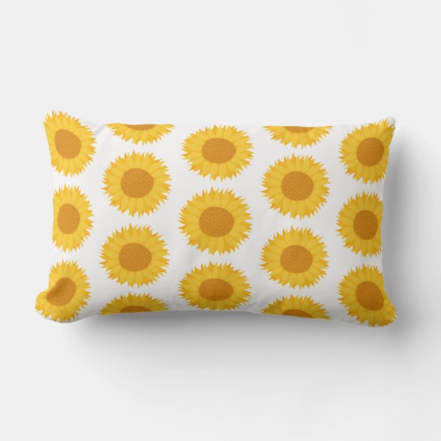Sunflowers. Lumbar Pillow (Front)