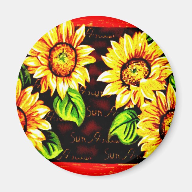 Sunflowers Magnet (Front)