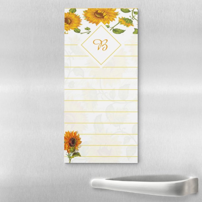 Sunflowers Magnetic Notepad (In Situ)
