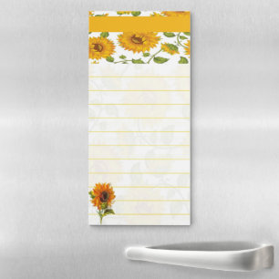 Sunflowers Magnetic Notepad