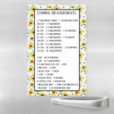 Liquid Measurement Conversion Chart Magnet