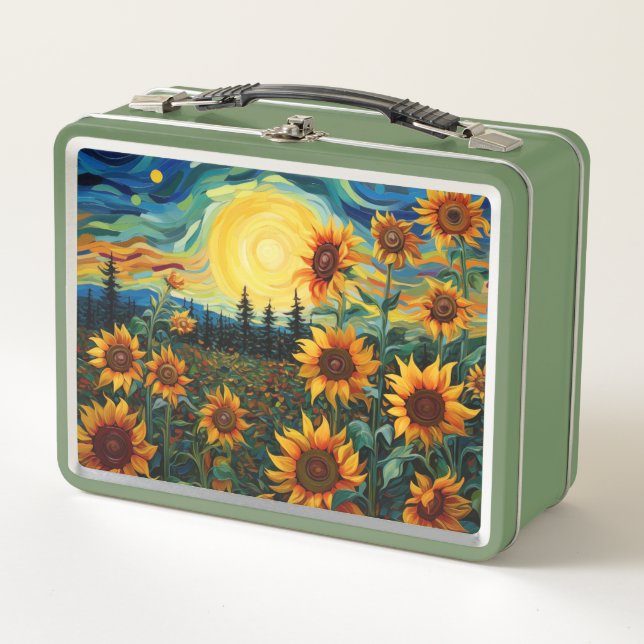 Sunflowers Metal Lunch Box (Front)