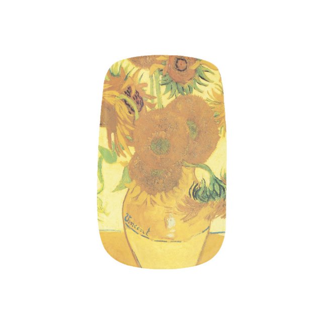 Sunflowers Minx Nail Wraps (Right Thumb)