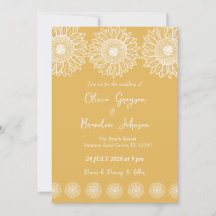 Sunflowers Modern Garden Floral Wedding