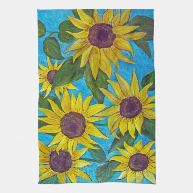 Sunflowers MoJo Kitchen Towel (Vertical)