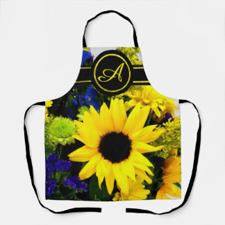 Sunflowers Monogram Apron