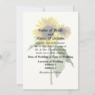 Sunflowers Mother and Child Invitation