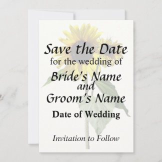 Sunflowers Mother and Child Save The Date