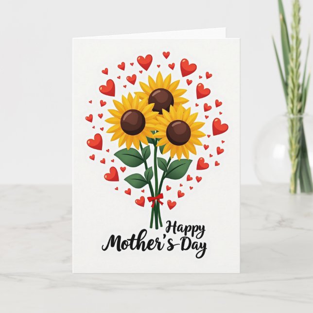 Sunflowers Mothers Day Card (Front)