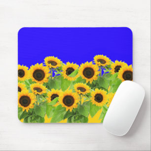 Sunflowers Mouse Pad Ukraine Flag Colors
