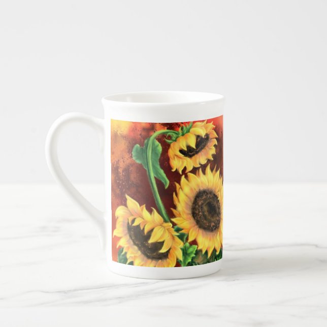 Sunflowers Mug - Drawing (Left)