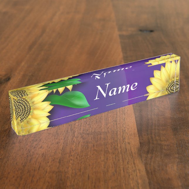 Sunflowers Name Plate (Side)