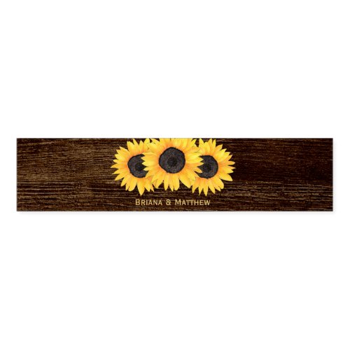 Sunflowers Napkin Band Shower Wedding Rustic Wood