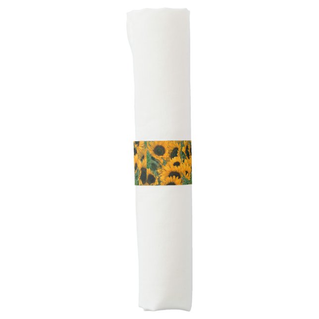 Sunflowers Napkin Bands (Front)