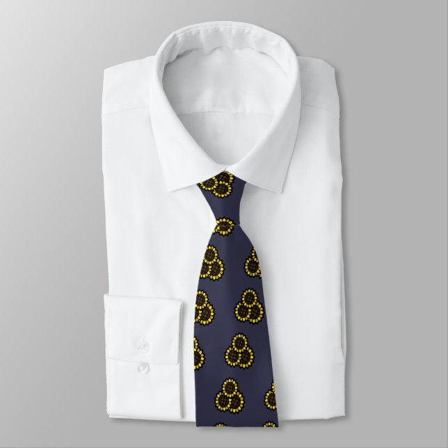 Sunflowers Neck Tie (Tied)