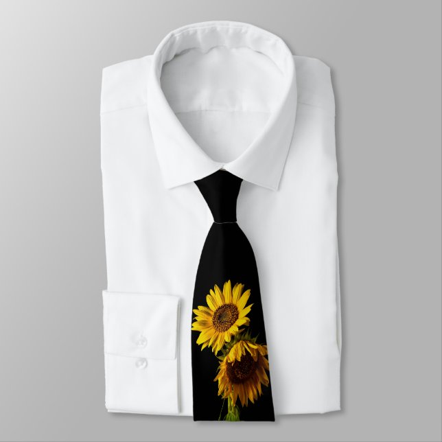 Sunflowers  neck tie (Tied)