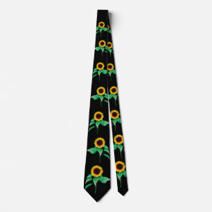 Sunflowers Neck Tie - Custom Colors